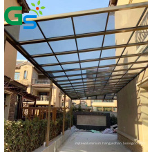 Guansu 100% Raw Material 4mm  Pc Solid Sheet Balcony Terrace Aluminum Canopy Car Bas Roof Sunshading